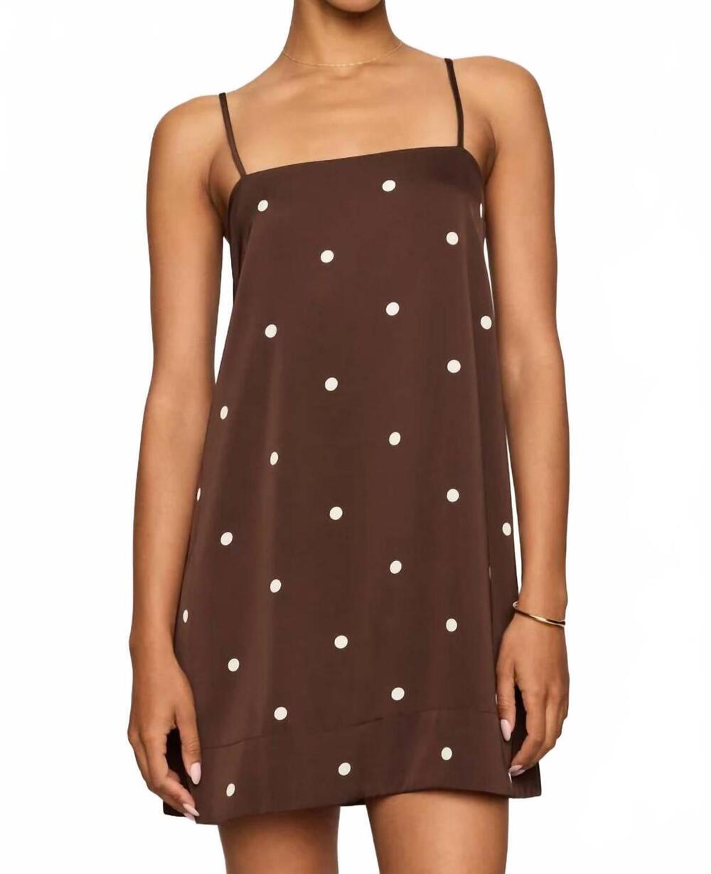 NEW Z SUPPLY maude dot mini dress in chocolate cherry